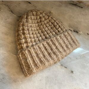 NWOT & And Other Stories Tan Neutral Beanie Hat Winter Warm Cozy